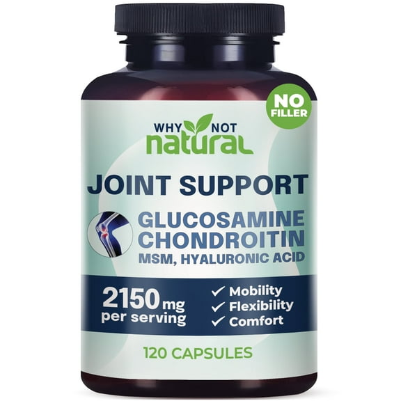 Why Not Natural Glucosamine Chondroitin, MSM, Joint Support Supplements - Knee Pain Joints Health Suppplement
