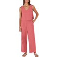 thumbnail image 2 of Pyhlmscde Linen Sets for Women 2 Piece, Womens Jumpsuit, Women 2 Piece Outfits Sets, 2 of 5