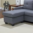 thumbnail image 4 of Cosmic Homes Emma Fabric Upholstered Sectional Couch with Reversible Chaise – Grey | Small Space Living Room Furniture Set, 4 of 6