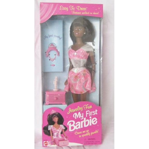 Jewelry Fun My First Barbie Doll African American 1996 Mattel No. 16006 NRFB