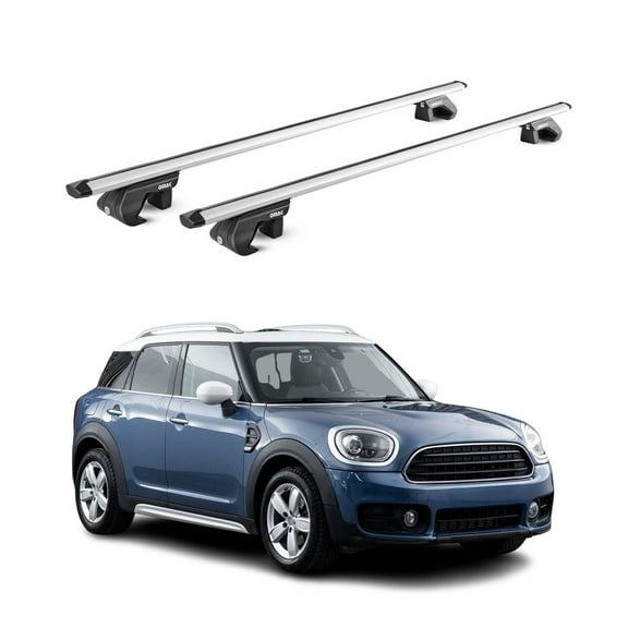OMAC Roof Rack Luggage Carrier for Mini Cooper Countryman F60 2017-2024 Alu Grey 2Pcs