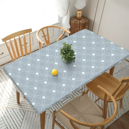 

Home Deluxe Tablecloth Flower Pattern Waterproof Elastic Rim Edged Table Cover- For Christmas Parties And Picnics 5ft