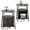 Coffee Set, variant on avobird Round End Tables Charging Station, Fluted Accent Side Table with Sliding Door, Mid-Century Modern Nightstand for Small Space Storage, Living Room, Bedroom,Sofa, Walnut