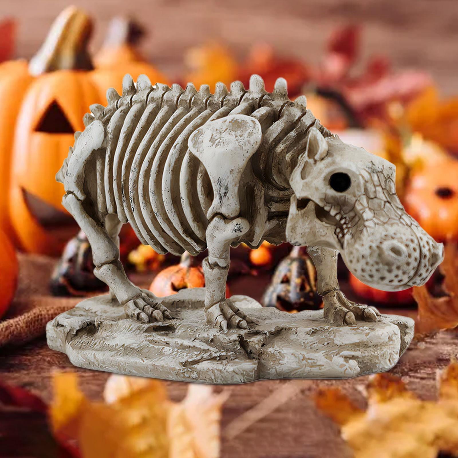 7 Décorations Halloween En Bois - Citrouilles, Chauves-souris, Fantômes, Chat Noir Pour Table, Étagère - 6