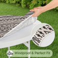 thumbnail image 5 of Elastic Edge Boho Chic Tablecloth with Floral Print - Round Table Cover for Kitchen Dining - Fits 52 to 56 Inch, 5 of 7