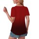 thumbnail image 3 of mfyjkho Tops De Moda Para Mujer, Camiseta De Manga Corta Con Cuello Redondo Y Degradado Para Mujer, Primavera/Verano Tops Y Blusas Para Mujer Xl, 3 of 7