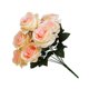 thumbnail image 3 of Ramo de novia de boda de flor de rosa artificial de 10 cabezas, ramo de flores de simulación de oficina en casa, rosa falsa, champán sidaley HA7036-02B, 3 of 5