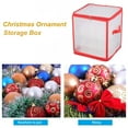 thumbnail image 5 of Beppter Christmas Ornament Storage Box,Heavy Duty Xmas Wreath Container with Sleek Zipper,Artificial Wreaths, Durable Handles, Dual Zipper & Card Slot, Holiday Xmas Tear-Resistant Storage Container, 5 of 9