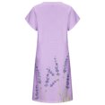 thumbnail image 5 of Vestidos casuales de verano para mujer Vestido suelto de manga corta con estampado floral de playa con cuello en V para mujer Pompotops ghjkhdj13452, 5 of 5