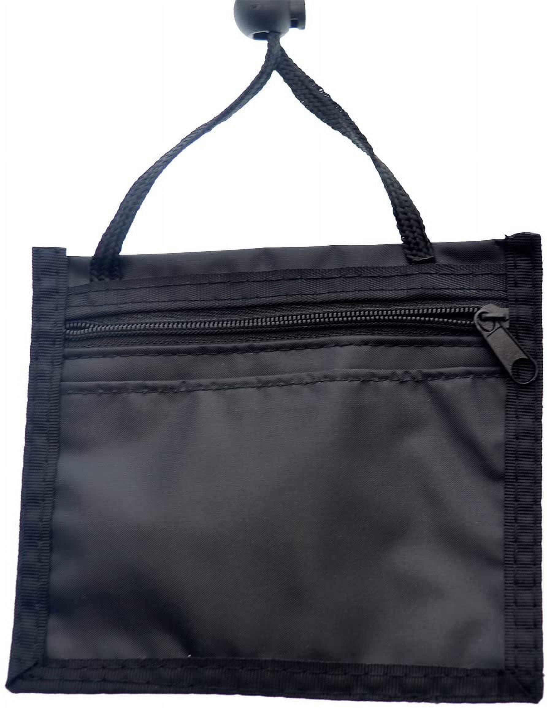 Bulk 25 Pack - Nylon Neck Wallet Badge Holder with Lanyard - 4 X 3 Credential & Travel Badge Holder with 3 Pockets - Clear Plastic 4X3 Horizontal Window, Zipper Pouch + by Specialist ID