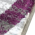 thumbnail image 6 of Emma + Oliver 8'x10' Contemporary Swirl Plush Pile Accent Rug with Scraped Effect in Purple, Gray, Black and White and Jute Backing, 6 of 7