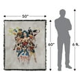 thumbnail image 2 of Wonder Woman Blanket, 50'x60' 75th Collage Woven Tapestry Cotton Blend Fringed Throw, 2 of 5