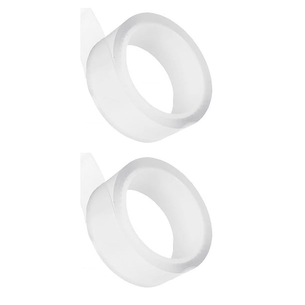 Kenally Cinta transparente autoadhesiva resistente al agua para fregadero de cocina, tira autoadhesiva para sellado de agua de piscina 100mmx3 Metrosx0.5mm 2piezas