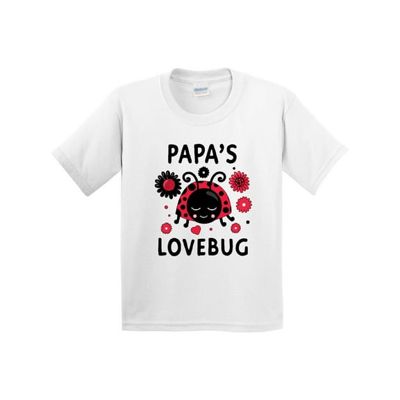 Inktastic Valentine's Day Papa's Lovebug Youth T-Shirt