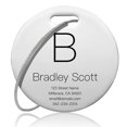 thumbnail image 1 of Customized Stainless Steel Luggage Tags: Personalize Your Suitcases, Backpacks, and Bags with Your Text (Silver), 1 of 7
