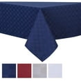 thumbnail image 1 of Haperlare 70" Round Tablecloth Waterproof Stain Resistant Small Checkered Table Cloth Cover Protector for Dining Tabletop, Navy Blue, 1 of 4