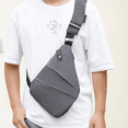 thumbnail image 3 of Bolso de pecho informal sencillo para exteriores para hombre, bolso de hombro antirrobo para ciclismo, bolso cruzado impermeable, bolso para teléfono móvil, 3 of 5