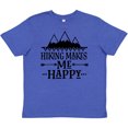 thumbnail image 3 of Inktastic Hiking Makes Me Happy Mountain Hiker Youth T-Shirt, 3 of 5