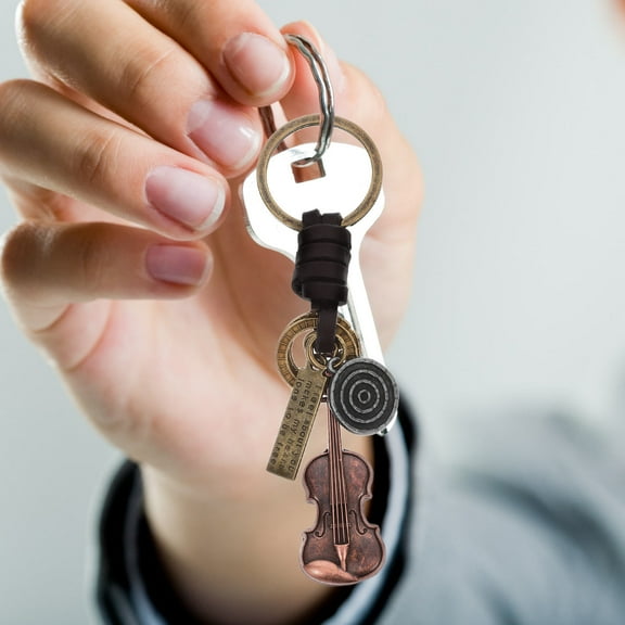 Masteelf  Violin Keychain Miniature Musical Instrument for Backpack Miss