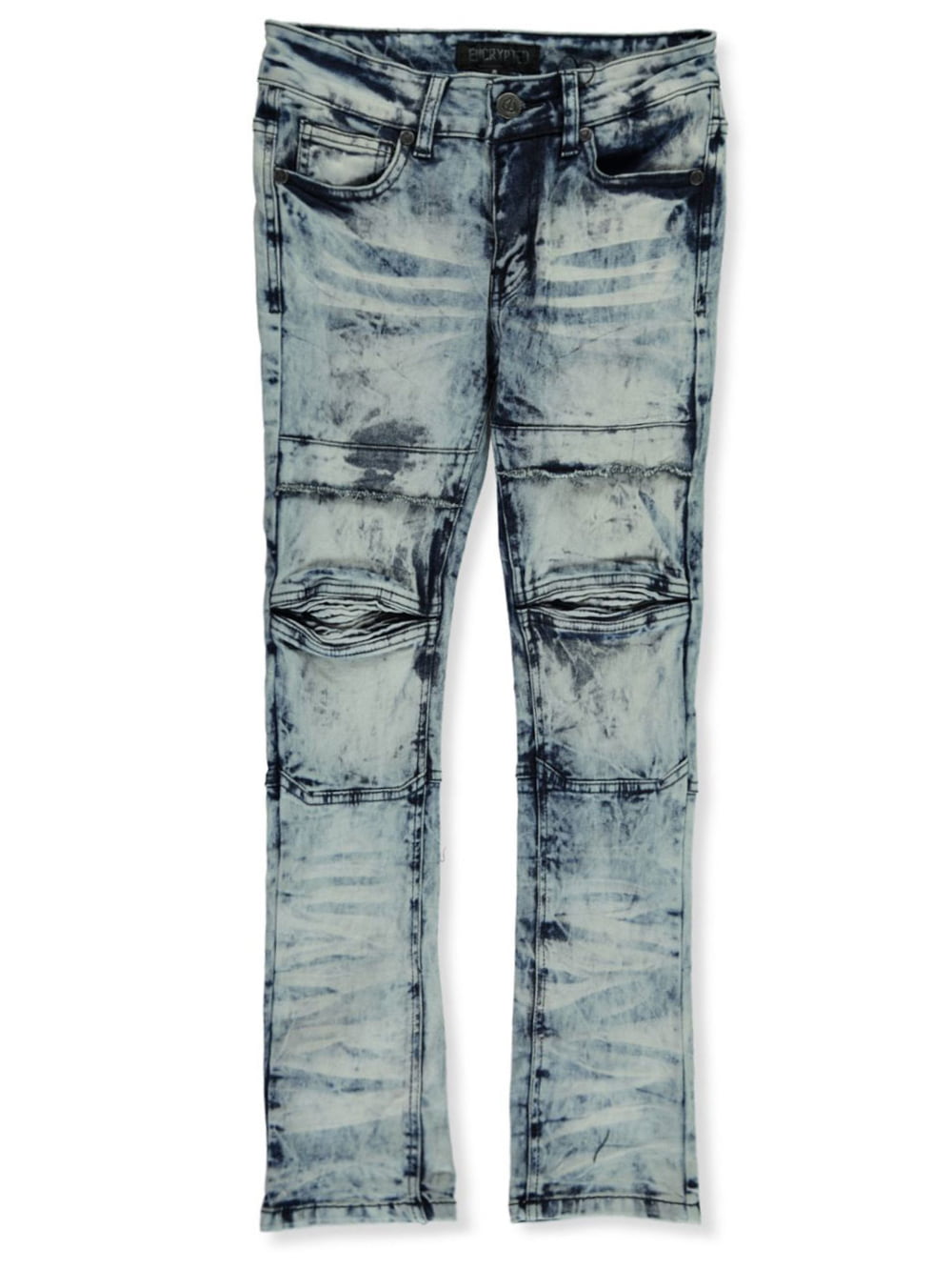 distressed acid wash jeans