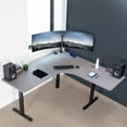 thumbnail image 2 of VIVO Dark Gray 71 x 71 inch Curved Corner Table Top for Sit to Stand Desk Frames, 2 of 8