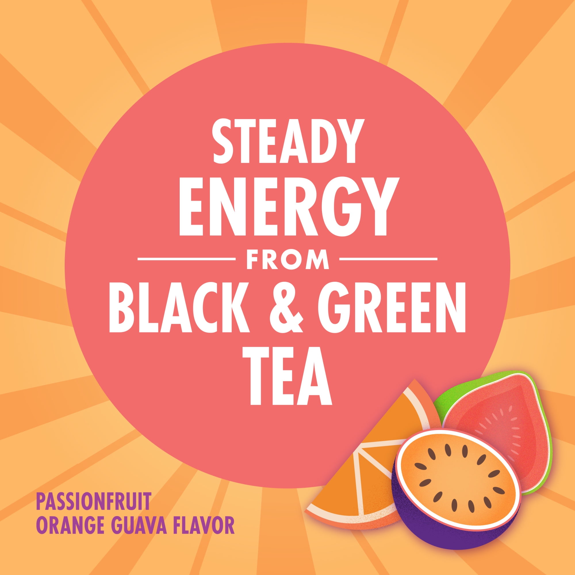 (4 pack) V8 +Energy Passionfruit Orange Guava Juice Energy Drink, 8 fl oz Can (24 Pack)