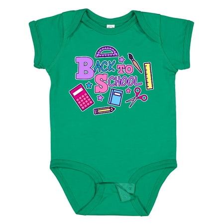 

Inktastic Back to School with School Supplies Gift Baby Girl Bodysuit