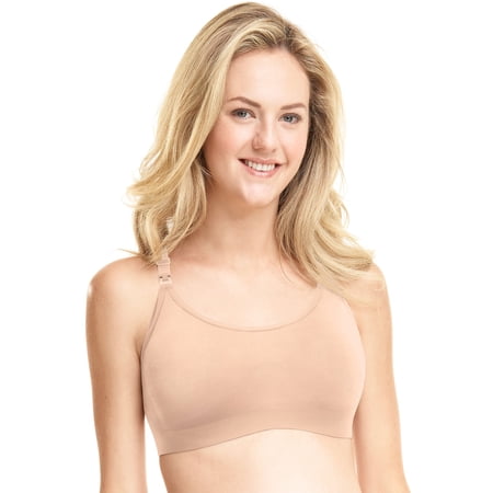 Playtex Nursing Seamless Racerback Wirefree Crop Bra Blush M Women's