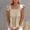 Beige plus size square neck blouse a1, variant on Women Plus Size Square Neck Short Sleeve Blouse Ruffle Flowy Casual Tops Holiday Vacation Fashion Clothes, White S