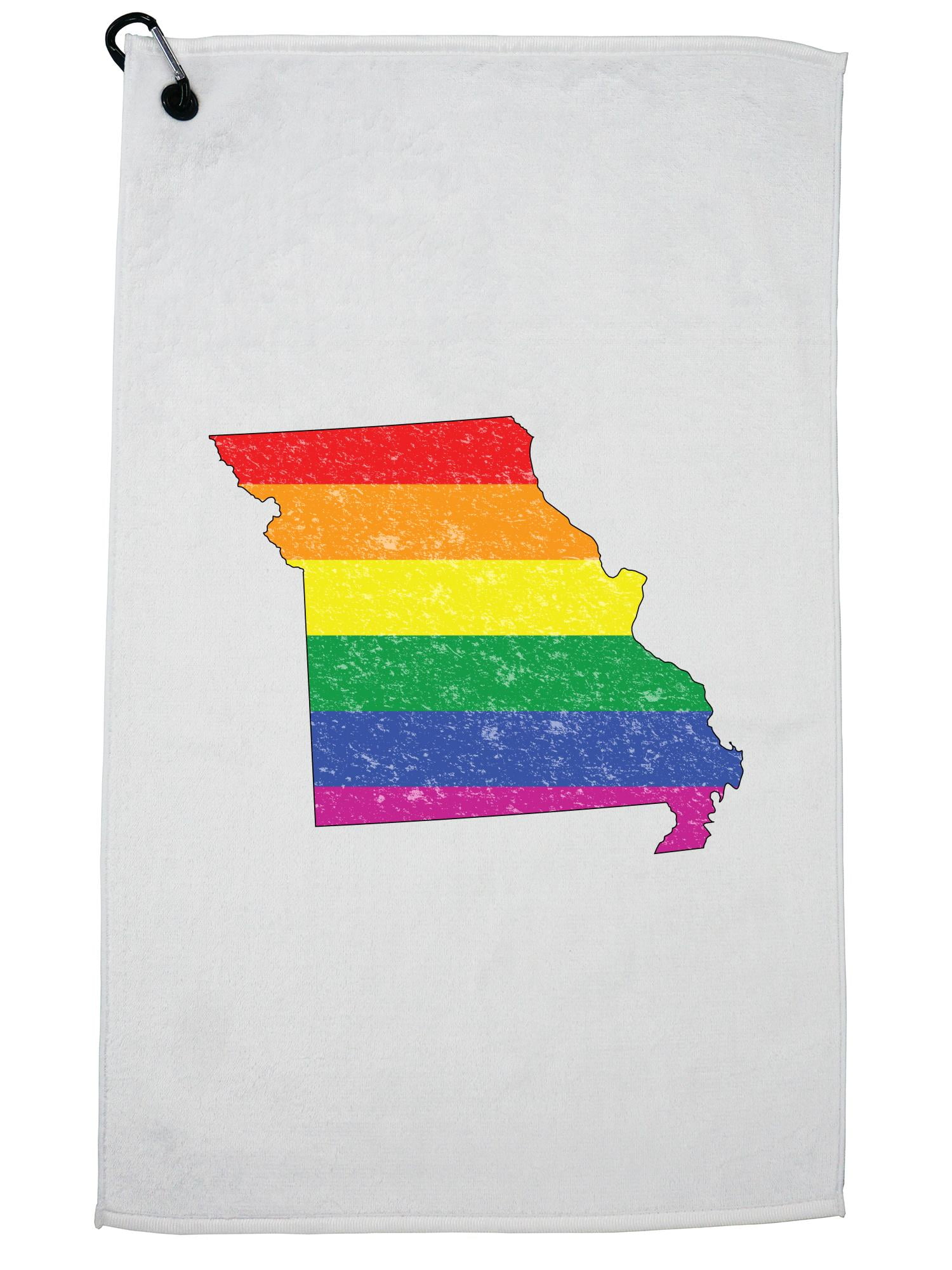 Missouri (LGBT) Golf Towel with Carabiner Clip by Hollywood Thread