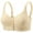 Beige(Bra), variant on Women's Plus Size Bra Cooling Mesh Wirefree Front Closure Full Coverage Bralette, Breathable Honeycomb Support Bra with Wide Straps