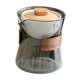 thumbnail image 4 of Tetera de vidrio con infusor, antiescaldaduras, 210 ml, creativa, para té suelto tapa gris y naranja, 4 of 9