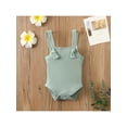 thumbnail image 2 of Chollius Baby Girl Boy Knit Romper Adjustable Strap Solid Color Snap Closure Bodysuit Square Neck Halter Sleeveless Jumpsuit, 2 of 7