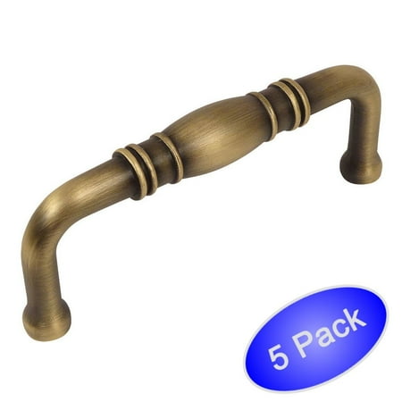 - Cosmas 4313BAB Brushed Antique Brass Cabinet Hardware Handle Pull - 3