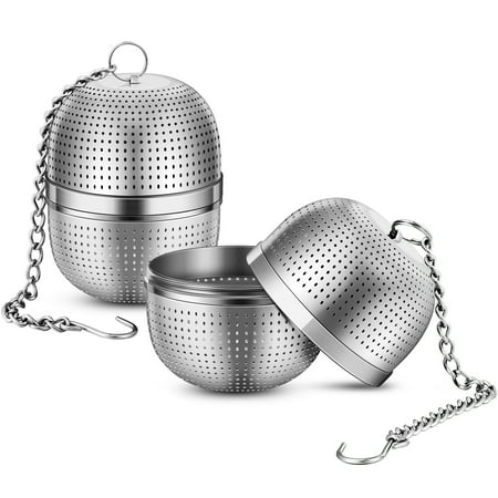 

Tea Infuser HOMEMAXS 2pcs Tea Infuser 304 Stainless Steel Mesh Tea Ball Infuser Loose Leaf Tea Strainer Premium Tea Filter Tea Interval Diffuser with Chain for Natural Tea & Seasoning Spices