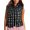 Black and White, variant on Stand Collar Zip Up Fuzzy Checkered Vest Jacket, Sleeveless Warm Plush Outerwear, Casual Winter Thermal Sleeveless Coat For Daily Outdoor Street Cold Weather Wear