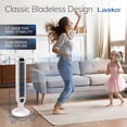 thumbnail image 4 of Lasko 3-Speed Remote Controlled Oscillating Tower Fan, White, 2510, 4 of 13
