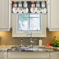 thumbnail image 2 of Yayeee Kitchen Valance Rod Pocket 54" x 18" Living Room Window Curtain, Green Snowmen, 2 of 6