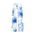 thumbnail image 5 of QATAINLAV Capri Pants for Women Summer Lightweight Linen Beach Pants Casual Drawstring Elastic Waist Cropped Pants Fashion Boho Floral Print Capris with Pockets Multicolor S Clearance Sale, 5 of 6