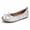 Silver, variant on Women Ballet Flats Elastic Round Toe Bow Foldable Dance Shoes Comfort Casual