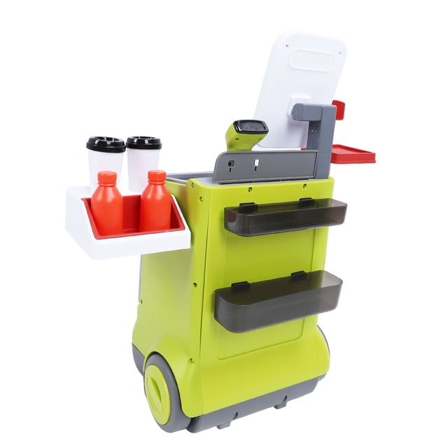 Pretend Play Cash Register Toy Set, Simulated Accessories Skills Development Kids Cash Register Toy Interactive for Home Indoor