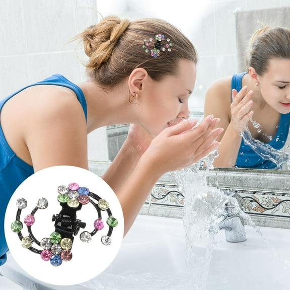 LULULION 6pcs Mini Bobby Pins for Women Rhinestone Hair Decoration in Multicolor for Parties