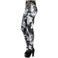 thumbnail image 3 of Womens Marilyn Monroe Newspaper Inspired Stretchy Printed Pants Leggings, 3 of 5