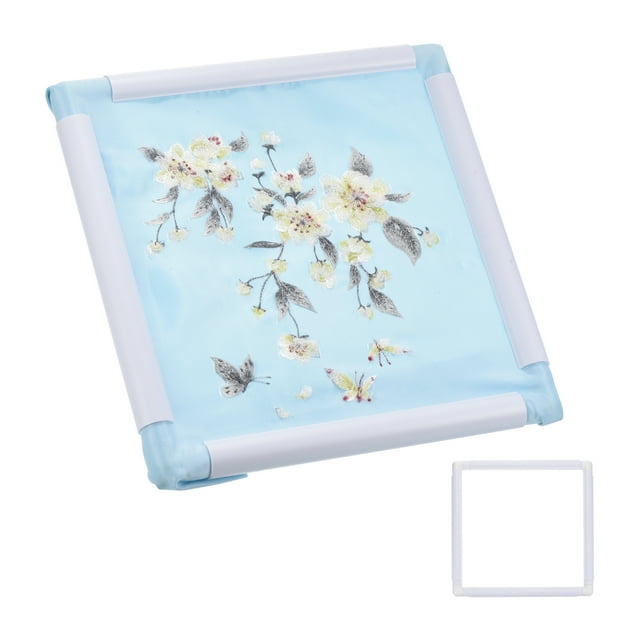 Unique Bargains Embroidery Hoops Universal Clip Frame Reusable Square Rectangle Plastic Clip Frame Embroidery Hoop for Art Craft Sewing