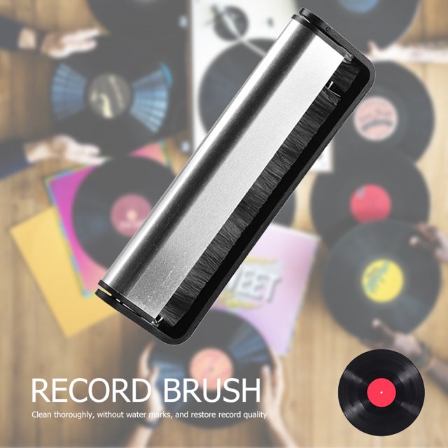 JShteea Cepillo Limpieza Discos Vinilo Cepillo Antiestático Fibra Carbono para Discos LP