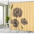 thumbnail image 4 of Ambesonne Floral Shower Curtain, Poppy Flowers Buds Pastoral, 69"Wx75"L, Sand Brown, 4 of 4
