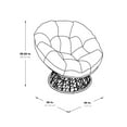 thumbnail image 6 of Papasan Chair with Brown Round Pillow Cushion and Brown Resin Wicker Weave, 6 of 6