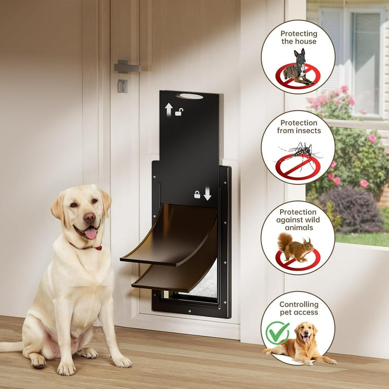 Dog Door,Never Rust Plastic Doggy Doggie Door,Cat Door for Easy