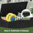 thumbnail image 5 of Uforic 150 Gallon Large Outdoor Deck Box, Double-Wall Resin Storage Box with Side Handles, Waterproof & Lockable,Black, 5 of 9