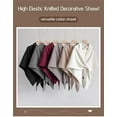 thumbnail image 5 of Dwellite Pashmina Shawl Wraps Women Knitted Shawls Wraps Cardigan Cape Wool Knitted Shoulder Top Sweater Shawl Scarf 2026 Wine, 5 of 7